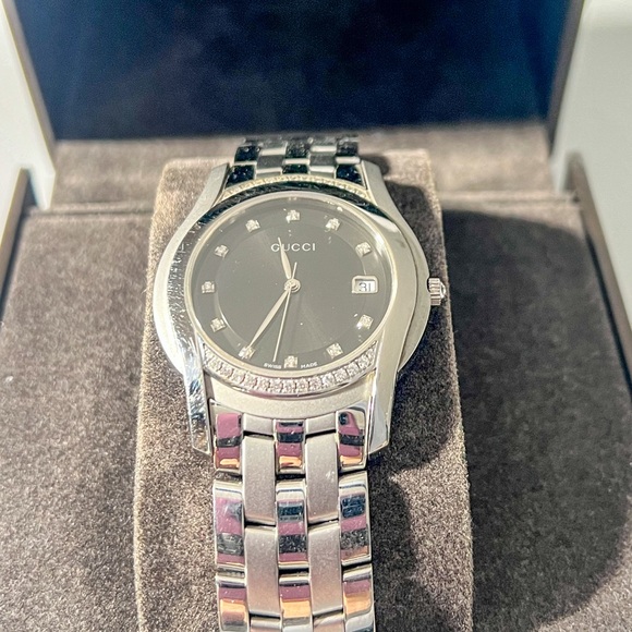 Vintage Gucci 5500 Diamond Men’s Watch ⭐️COA Included⭐️ - Picture 3 of 8